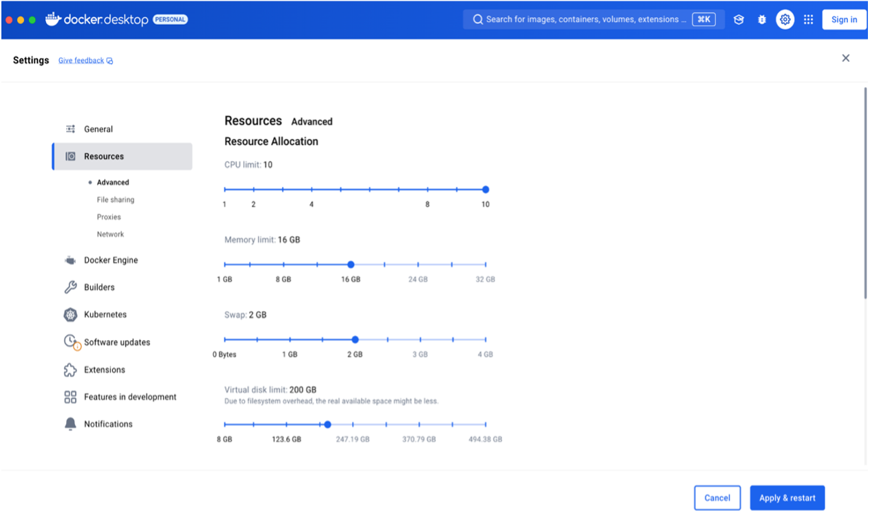 Docker Kaynak Düzenleme Ekranı